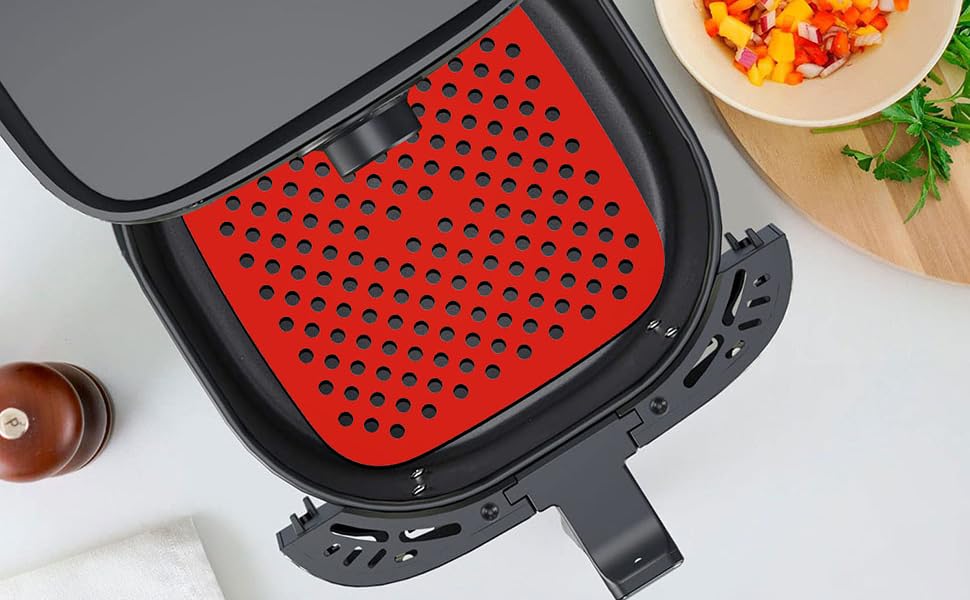 2 Pack Reusable Air Fryer Liners 8.3 Inch Square, The Original BPA Free NonStick 2 Pack Reusable Air Fryer Liners 8.3 Inch Square, The Original BPA Free NonStick
