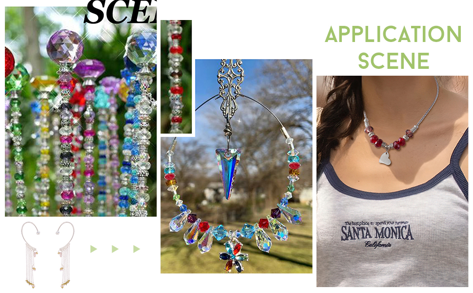 Cheriswelry 100pcs Red Faceted Glass Eur... 16 for DIY Bracelet Craft Jewelry Making