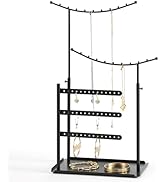 LAMU Jewelry Holder,Height Adjustable Jewelry Stands,Necklace Tree Anti Entanglement,Jewelry Orga...