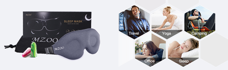 Silver Gray eye mask for men and women