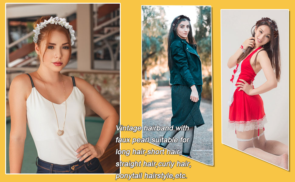 Pearls headband are the fashion and charming headbands for women.