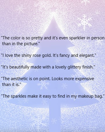 "The color is so pretty and it's even sparklier in person than in the picture."tweezers set