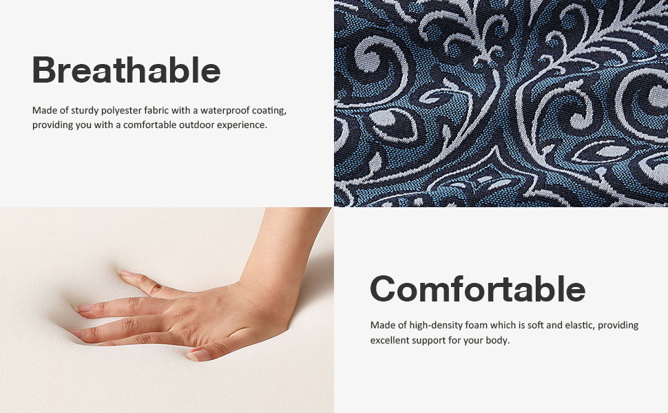 Breathable and comfortable outdoor cushion material