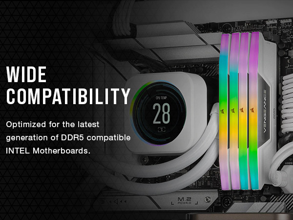 CORSAIR VENGEANCE RGB DDR5 RAM 32GB (2x16GB) 7200MHz CL34