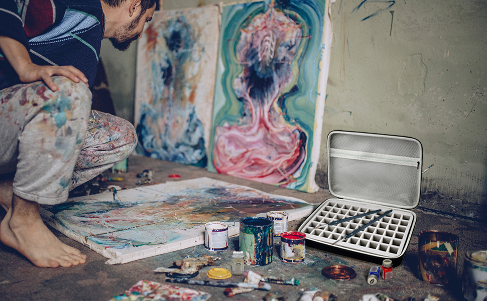 Model Paint Storage Case Compatible with Testors Paint Set