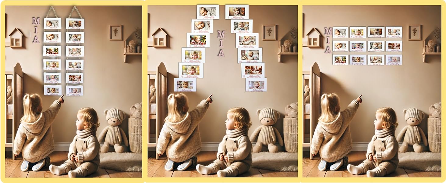 my first year photo frame, baby picture frame, my first year photo board