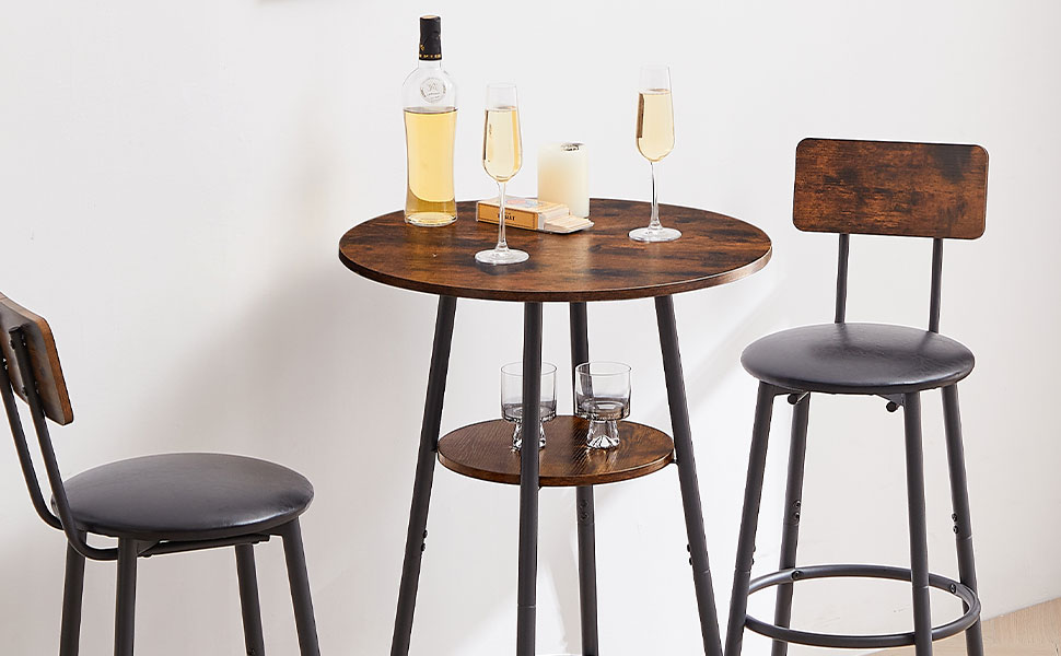 bar table with stools