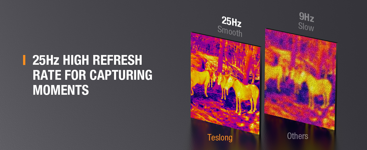 Thermal Monocular, Teslong 25Hz Thermal Imaging Monocular, Handheld