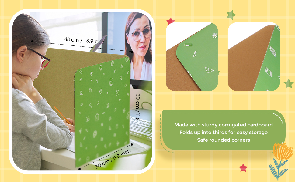 Sherr 30 Pcs School Privacy Boards Bulk for Student