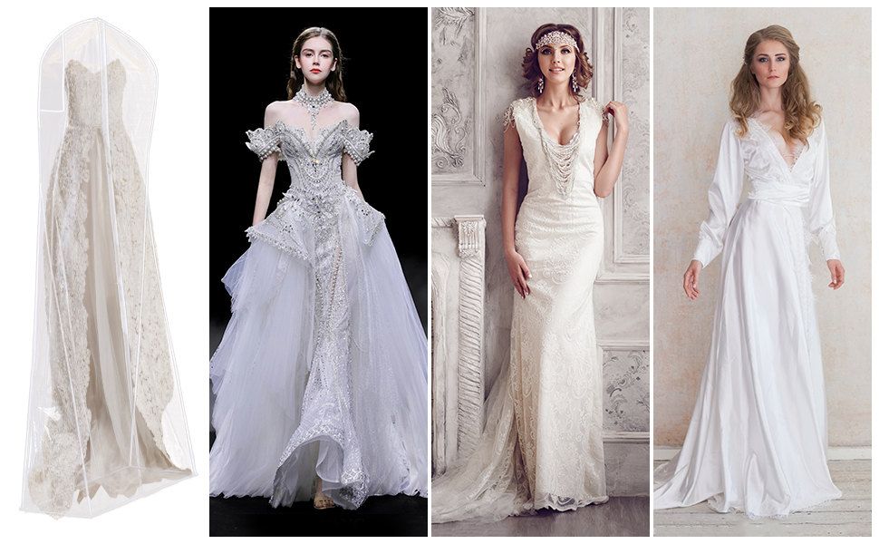 BAG WIZARD Wedding Dress Garment Bags for Hanging Clothes