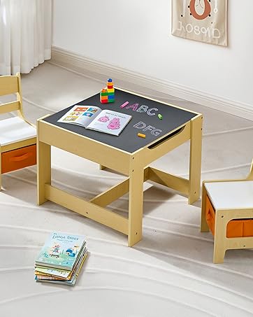 coleman beauty&youth CHAIR　TABLE SET Qaba Kids Table and Chair Set for Arts, Meals, Lightweight