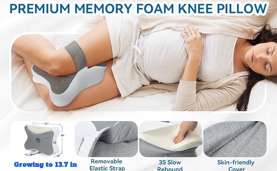 Memory Foam Leg Pillow for Side Sleepers - Sciatica Pain Relief, Spine Aligning, Pregnancy-Safe
| Side Sleeping Knee 512479e3 4046 4622 9b49 25541e7268d3. CR0,19,1070,662 PT0 SX970 V1