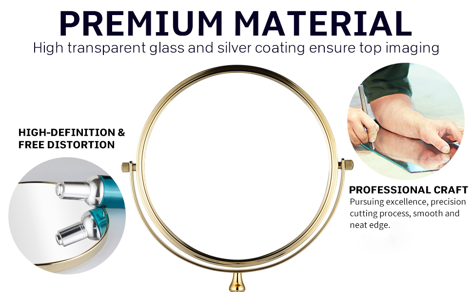 10X 5X magnifying mirror for bathroom makeup saving with LED light with suction magnification 