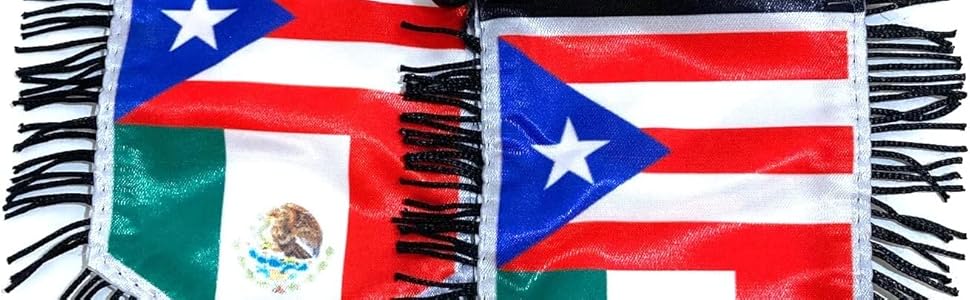 mexico puerto rico flag for car home window wall door decoration banner accessories hanging