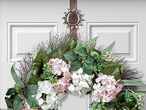 Sun icon adjustable wreath hanger bronze