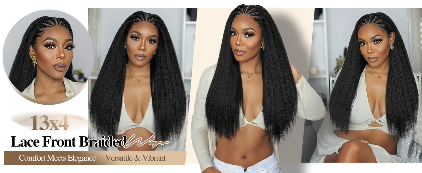 13x4 Lace Front Braided Wigs