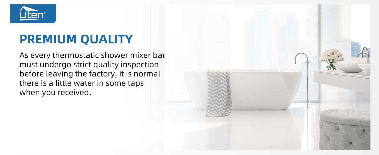 Chrome Thermostatic Shower Mixer, Uten Wall Mounted Shower Mixer Valve