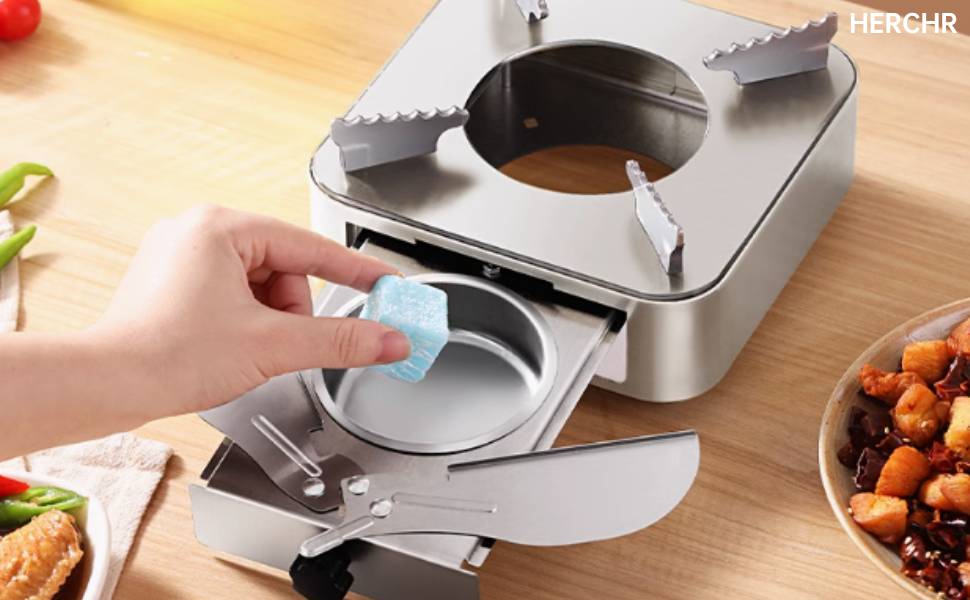 Stainless Steel Mini Portable Alcohol Stove for Home Outdoor Picnic Camping