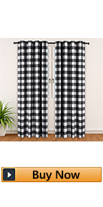 grey buffalo check curtains