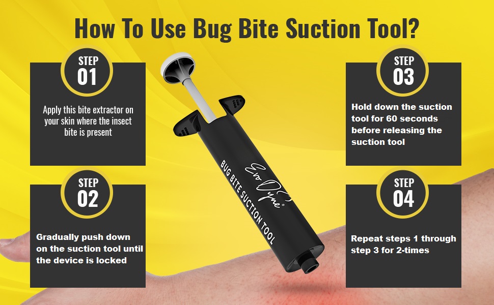 Evo Dyne 2Pack Bug Bite Suction Tool Natural Bug Bites Itch Relief Bug Bite Suction Tool