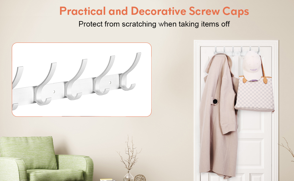 Optish 2 Pack Coat Rack Wall Mount, Entryway Coat Hooks