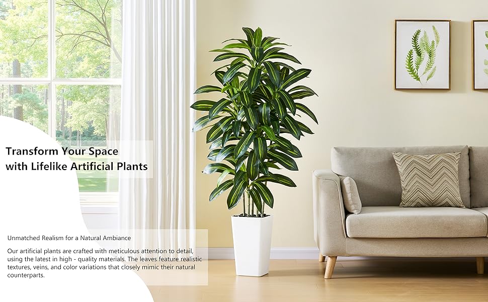 plants tree artificial plants indoor faux tree artificial dracaena tree fake tall plant faux trees