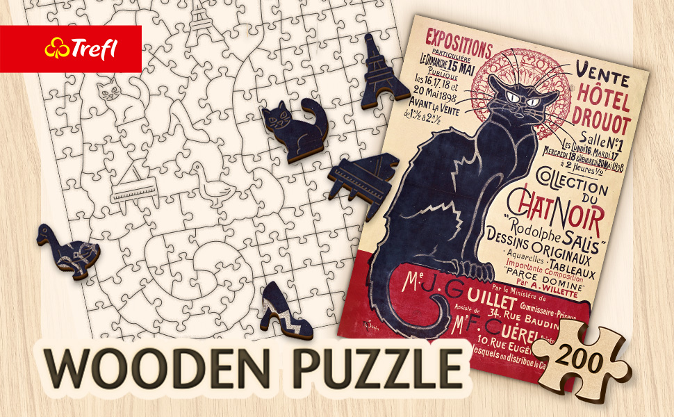 Amazon.com: Trefl The Black Cat - Théophile Alexandre Steinlen 200