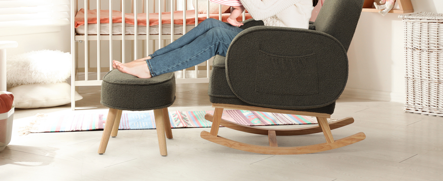 wooden rocking chair indoor