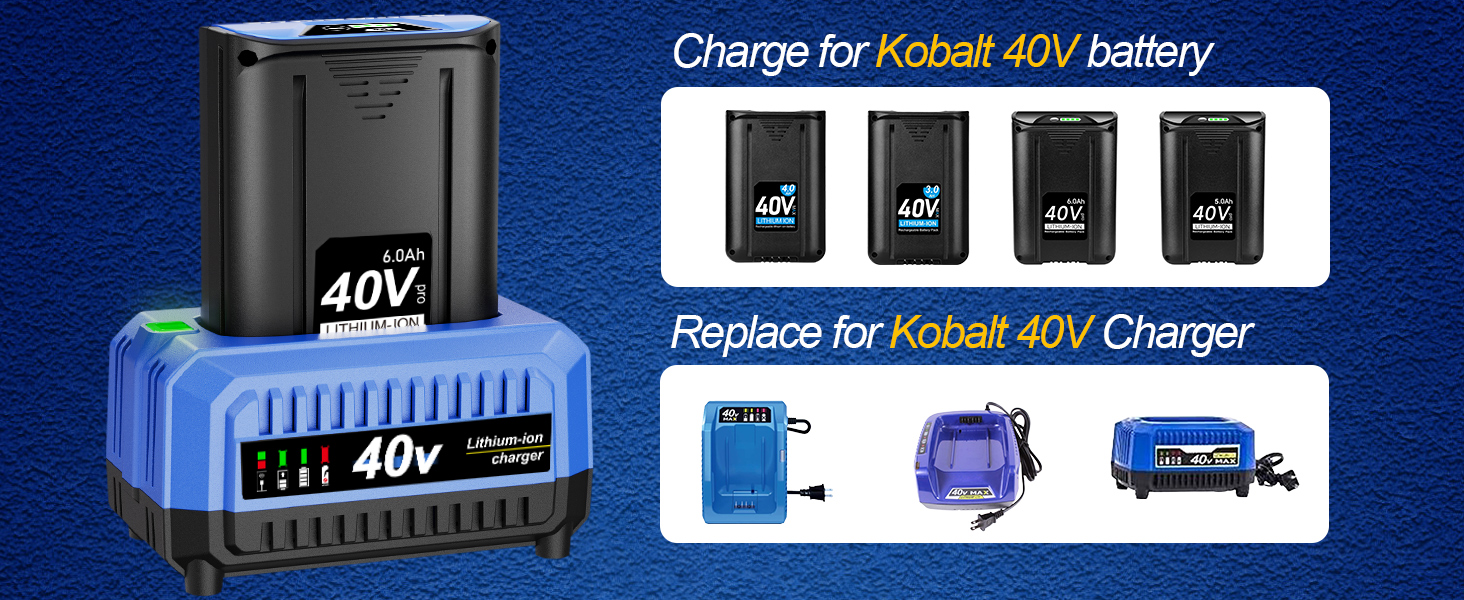 Compatible with Kobalt 40V Li-ion Battery KB640-03 KB240-06
