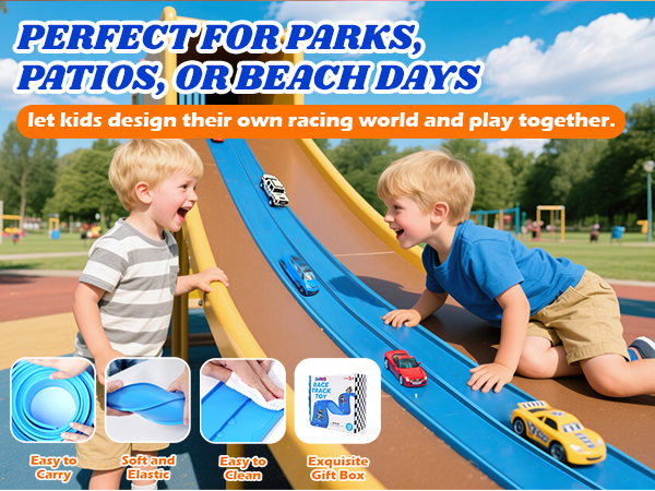 ramp set city race car loop curved racetrack