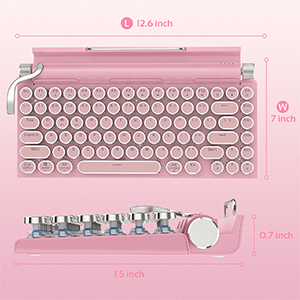 Risen タイプライター型 レトロ メカニカルキーボード LEDライト　黒 Amazon | タイプライター型 レトロ メカニカルキーボード LED