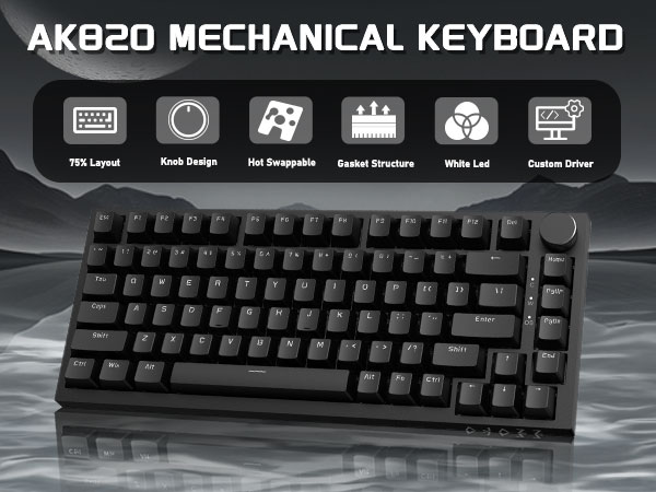 Amazon.com: Attack Shark ajazz AK820 Mechanical Gaming Keyboard