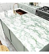 STICKEEP Green Marble Contact Paper 17.7