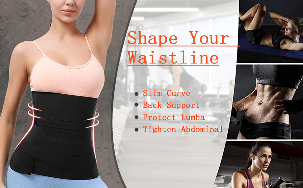 NASOLIN Waist Trainer Wrap for Women Tummy Wrap Snatch Me