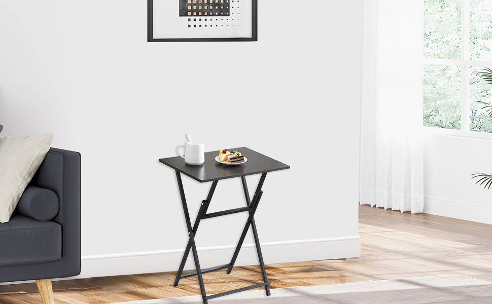 KELERDUN TV Trays Tables Set of 2, Folding TV Dinner Trays