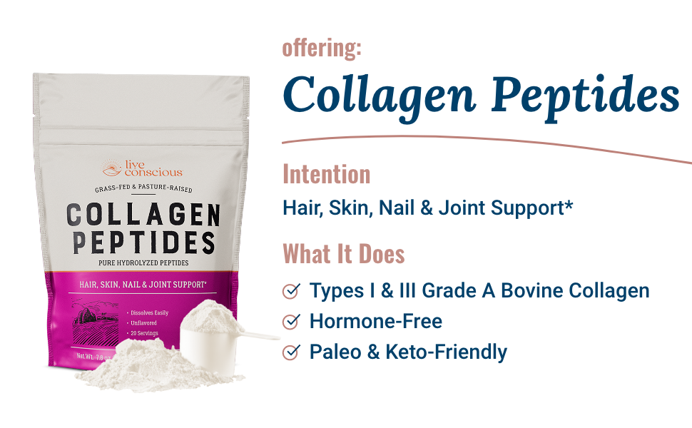 Collagen Powder by Live Conscious Hydrolyzed Collagen
