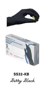 Berry Black nitrile glove