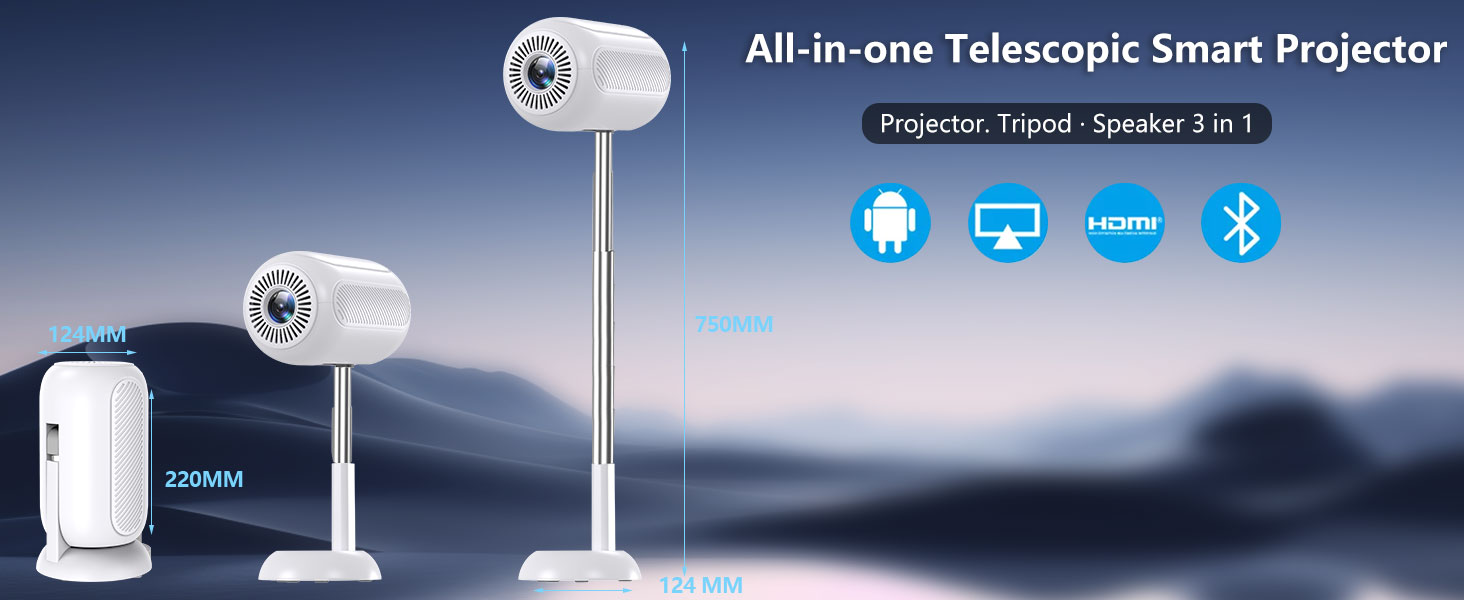 Unitedtime Portable mini projector TS6