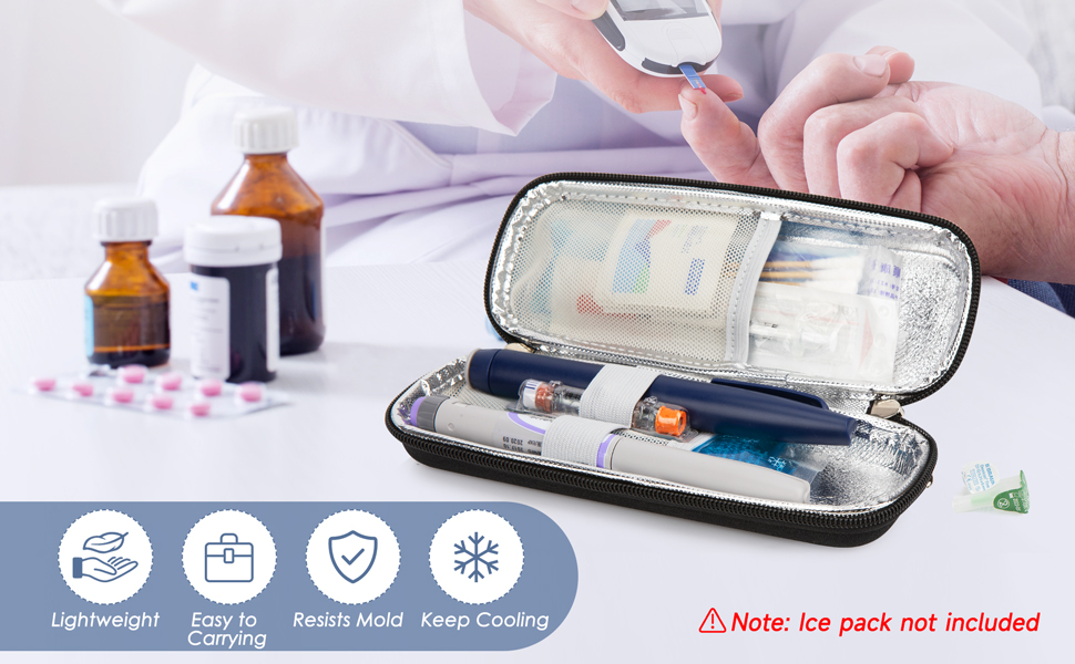 YOUSHARES Insulin Cooler Travel Case Small Handy