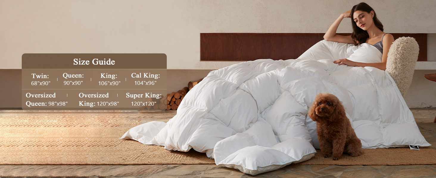 DWR Luxury King Down Feather Fibers Comforter - Ultra-Soft Cotton Blend Fabric, All Season, Medium Weight, Hotel Styl 516116ae 5b2a 4195 9ce5 Df1ca4d14249. CR0,0,1464,600 PT0 SX1464 V1