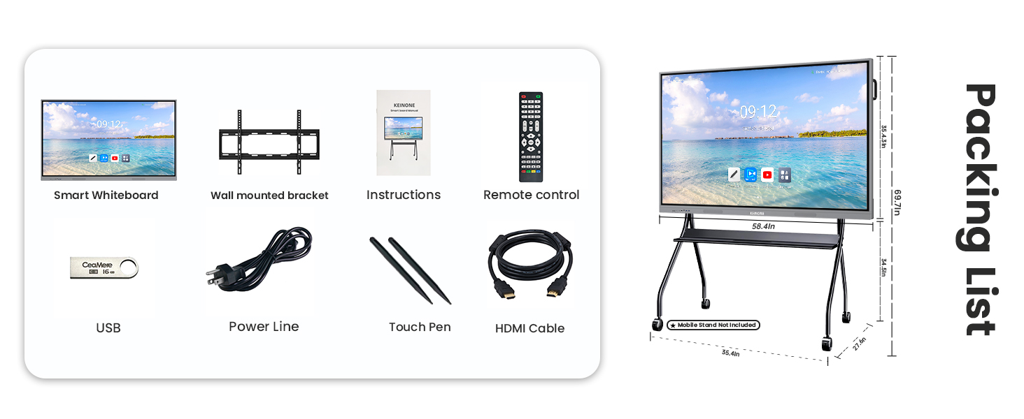 55 inch smart  board