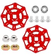 ZHMEINA 2 Pack Outdoor Faucet Handle, Faucet Handle Replacement, Cast Iron Faucets Round Wheel Ha...