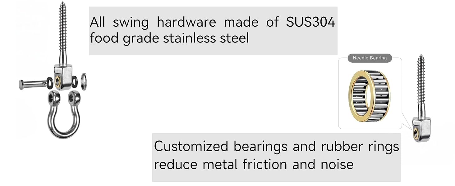 SELEWARE Heavy Duty Stainless Steel Swing Hangers with