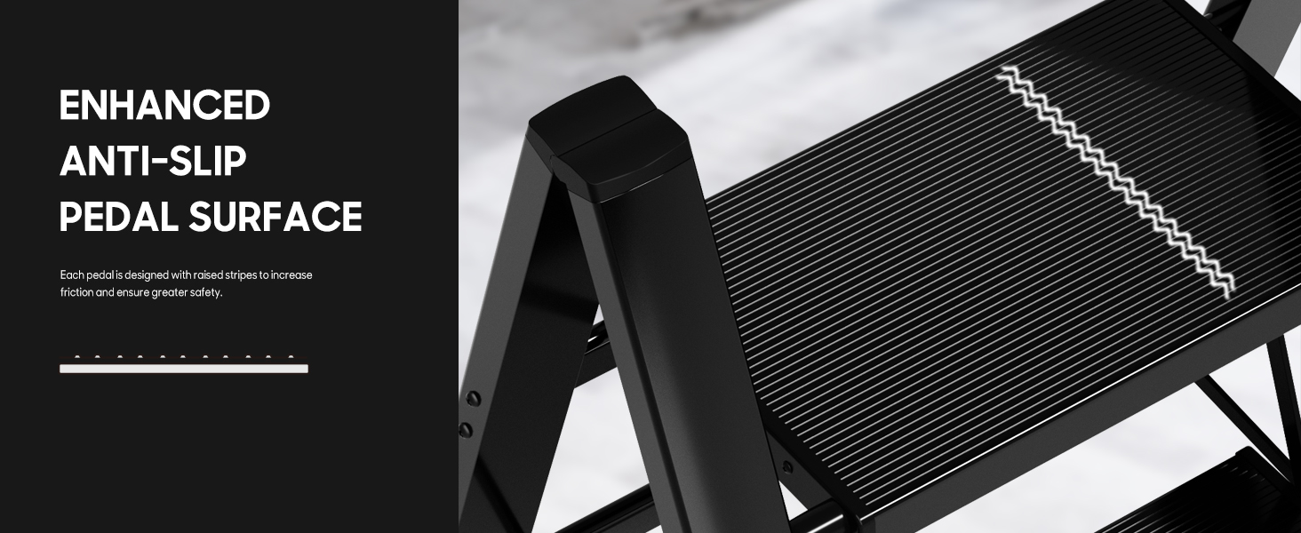 滑り止めペダルを広くします