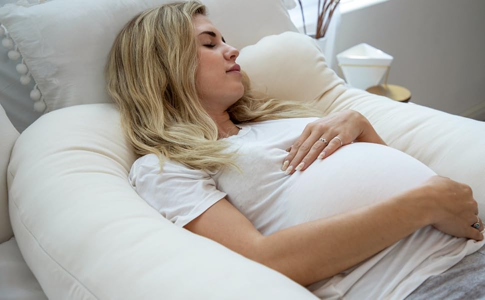 Pharmedoc Organic Pregnancy Pillow U Shaped Maternity Body Organic