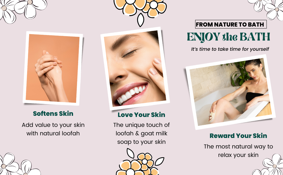 luffa body scrubber exfoliating women men natural