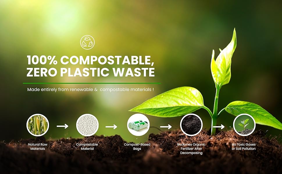 compost bags, 13 gallon trash bags, recycling, kitchen, waste, garbage,, recyclable