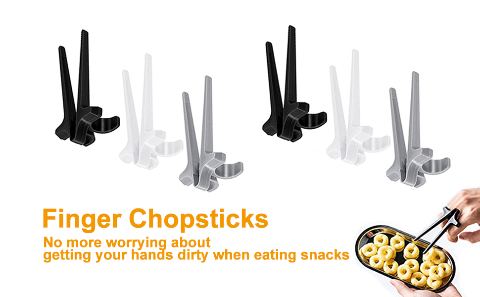 6Pcs Finger Chopsticks, Snack Chopsticks, Gamer Chopsticks, Finger