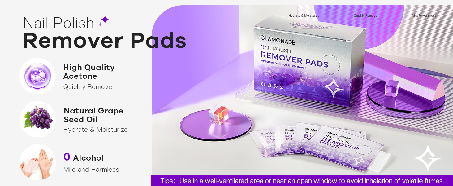 nail polish remover pads