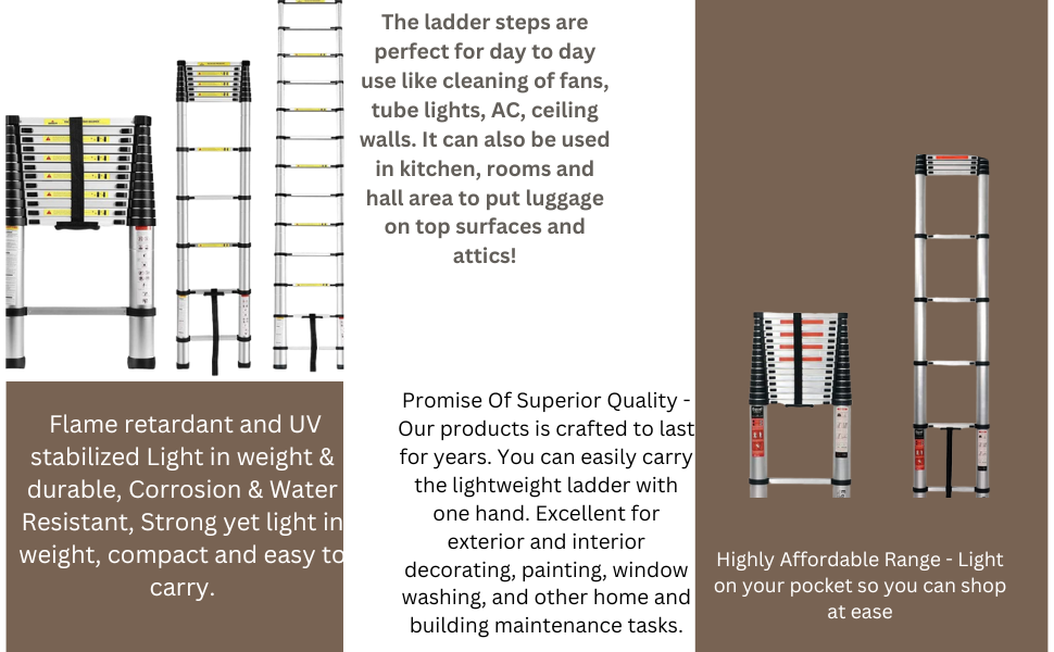 Aluminium Telescopic Ladder 21.3 FT. / Collapsible Extension Ladder